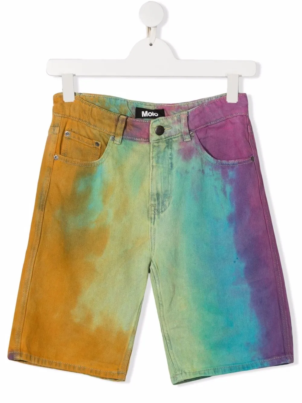 

Molo TEEN tie-dye knee-length denim shorts - Blue