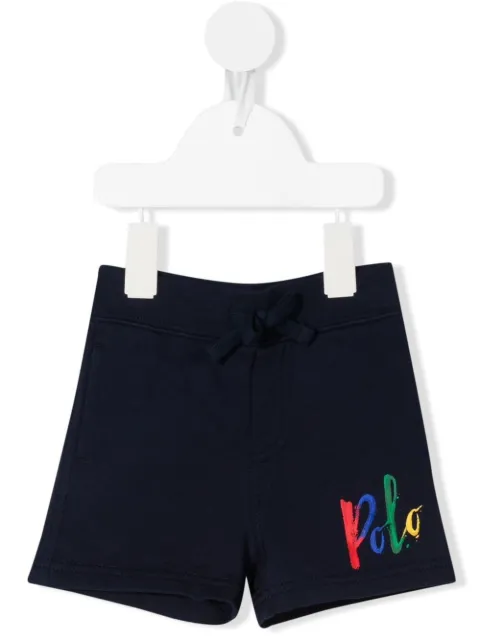 POLO RALPH LAUREN KIDS logo-print drawstring shorts