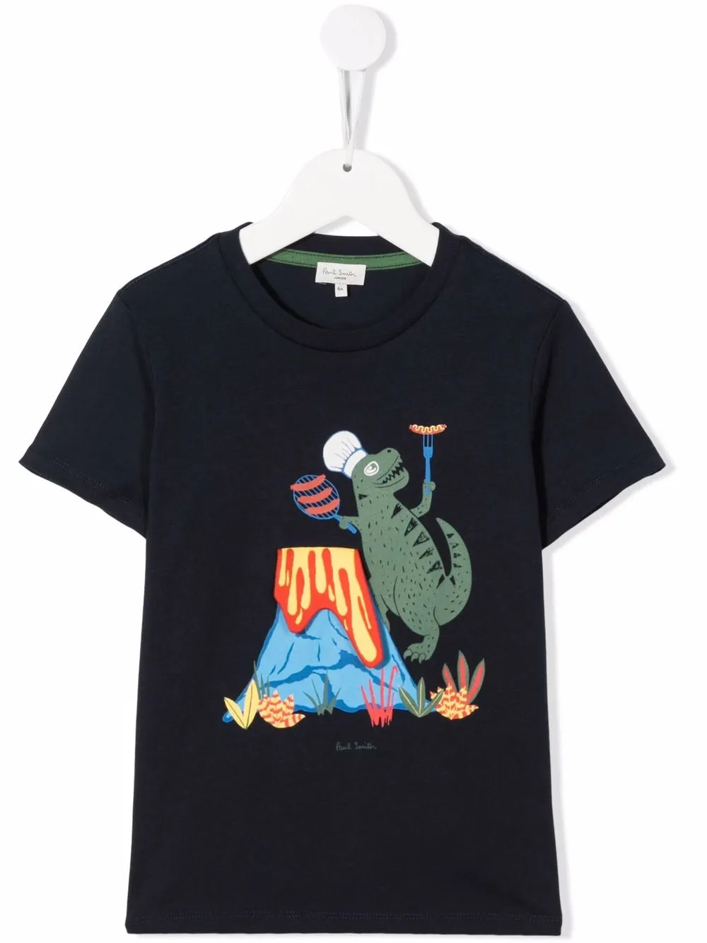 

Paul Smith Junior Dino BBQ-print organic cotton T-shirt - Blue