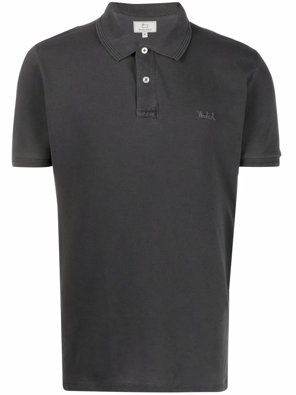 

Woolrich playera tipo polo con logo bordado - Negro
