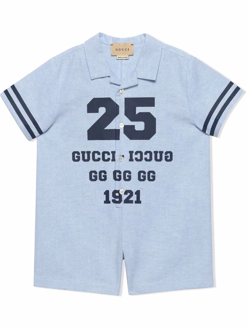 

Gucci Kids romper con logo estampado - Azul