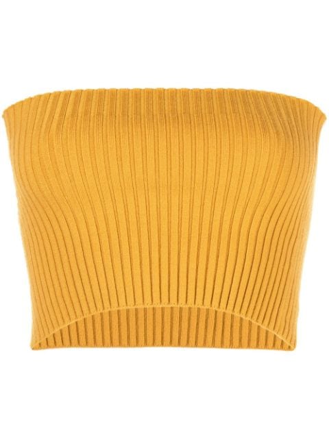 Chloé strapless ribbed-knit top