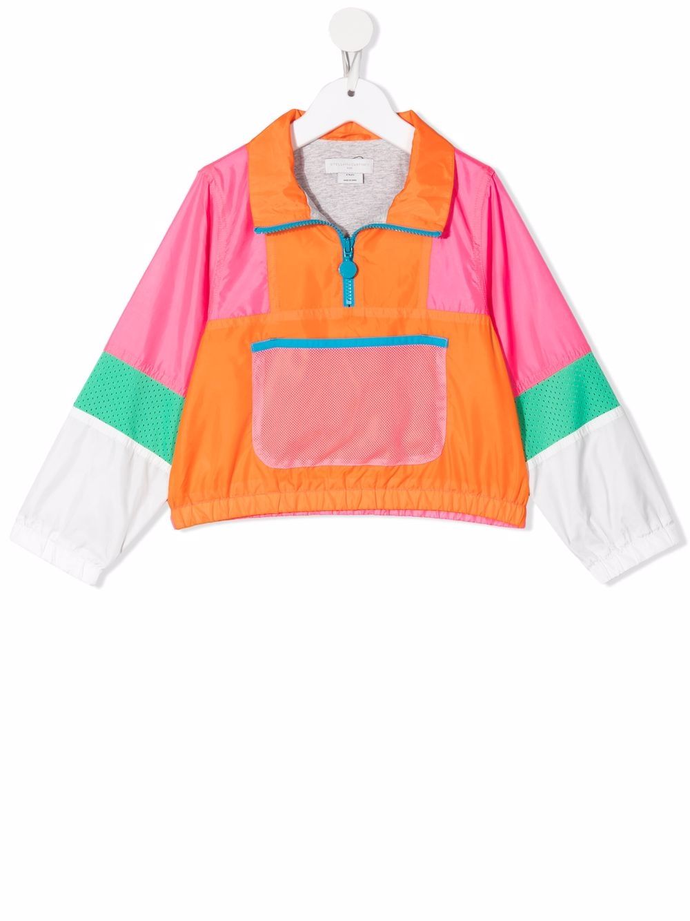 

Stella McCartney Kids chamarra deportiva con diseño color block - Rosado