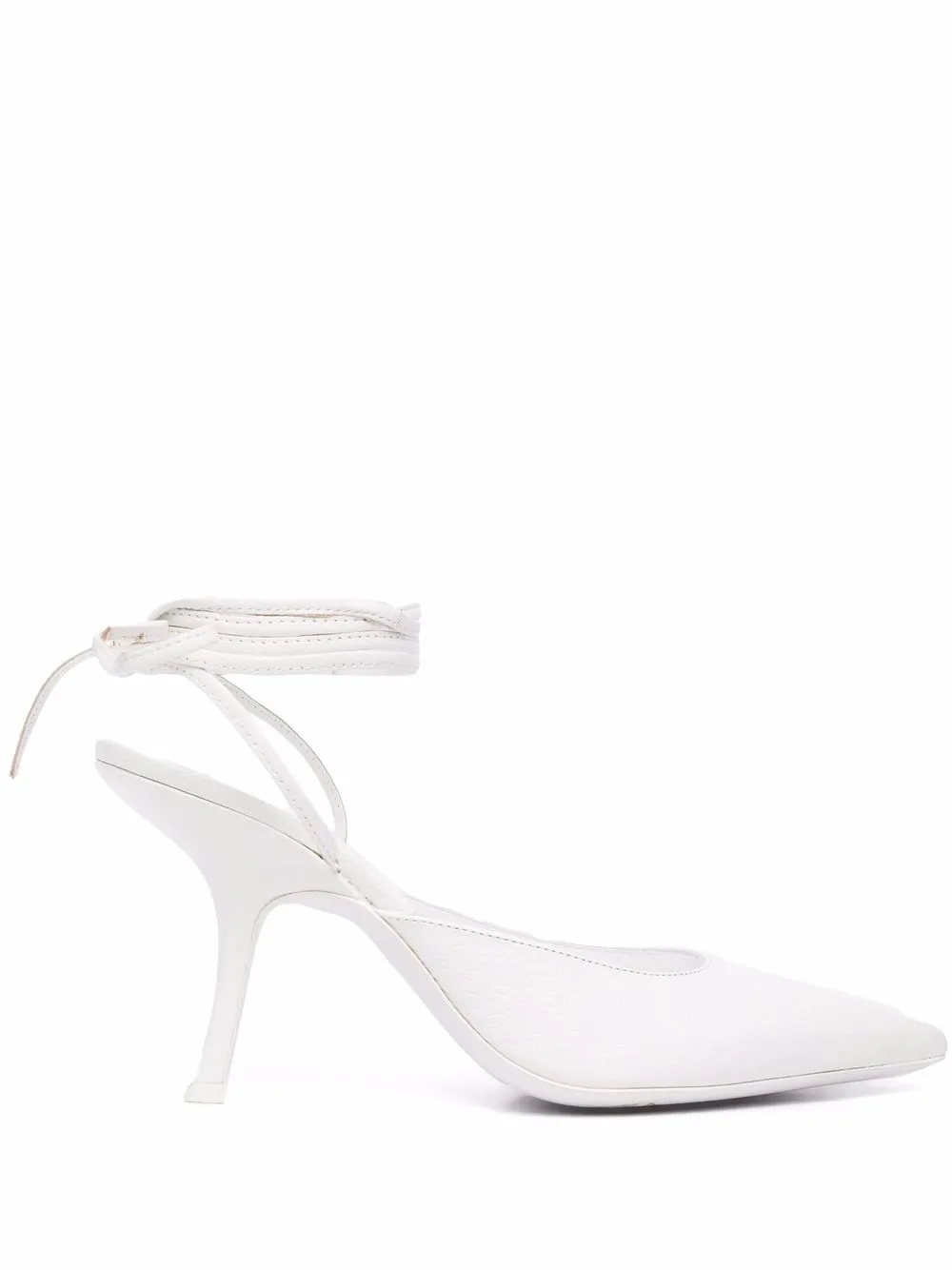 

BY FAR Jen 90mm leather pumps - White