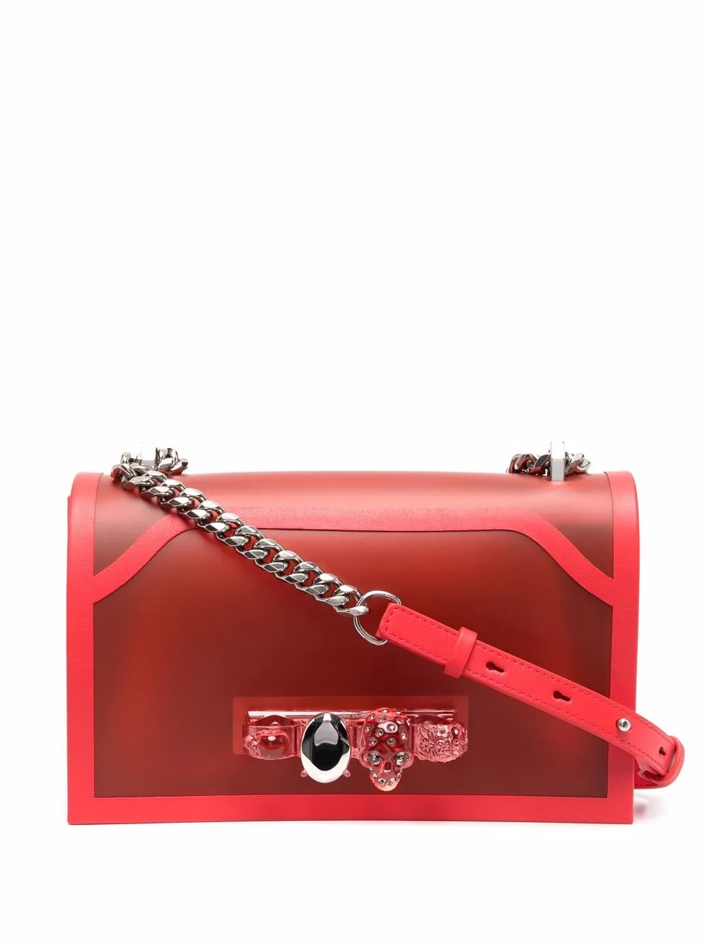 

Alexander McQueen bolsa de hombro Jewelled mini - Rojo