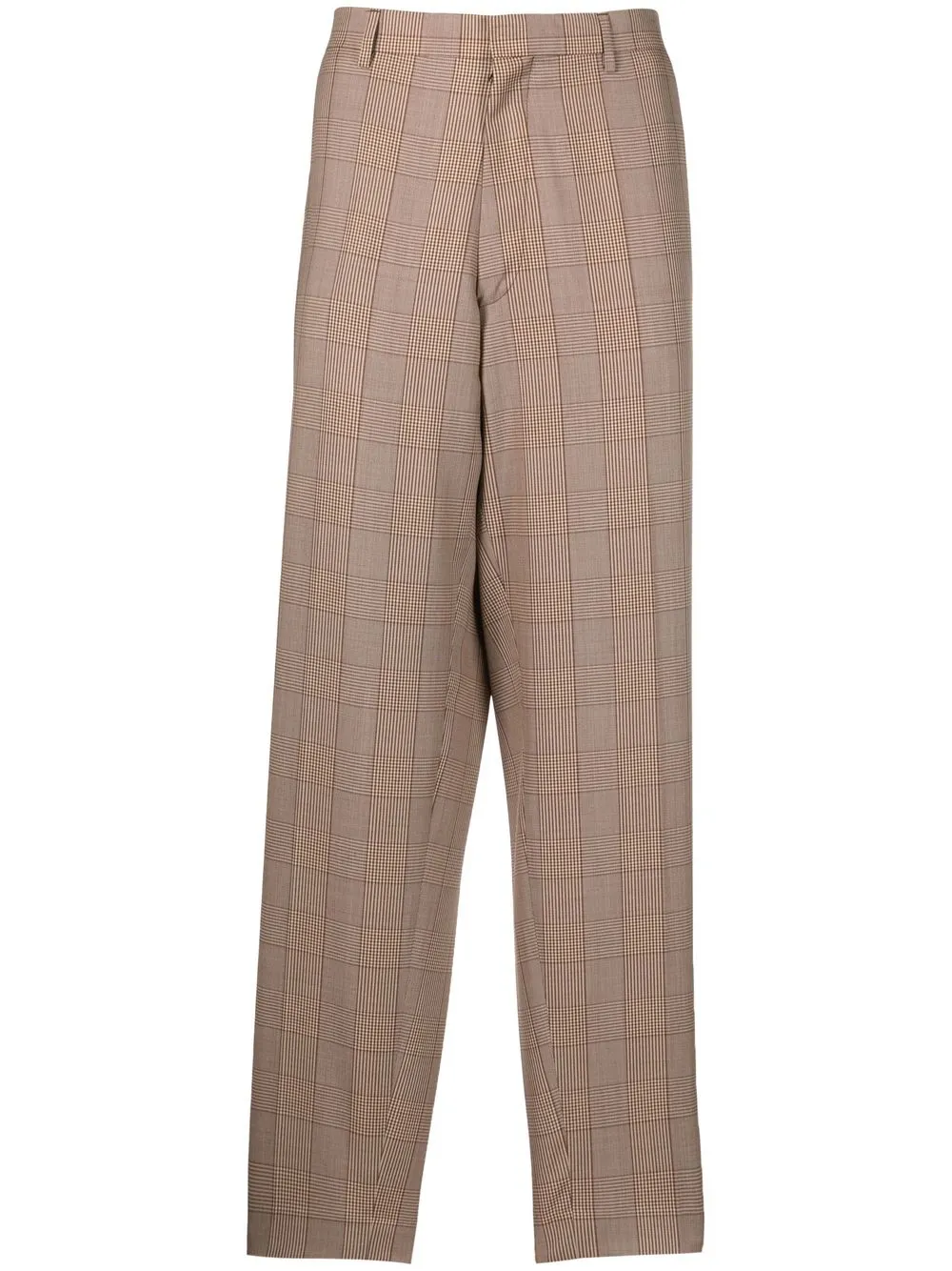 

Etudes plaid tapered trousers - Brown