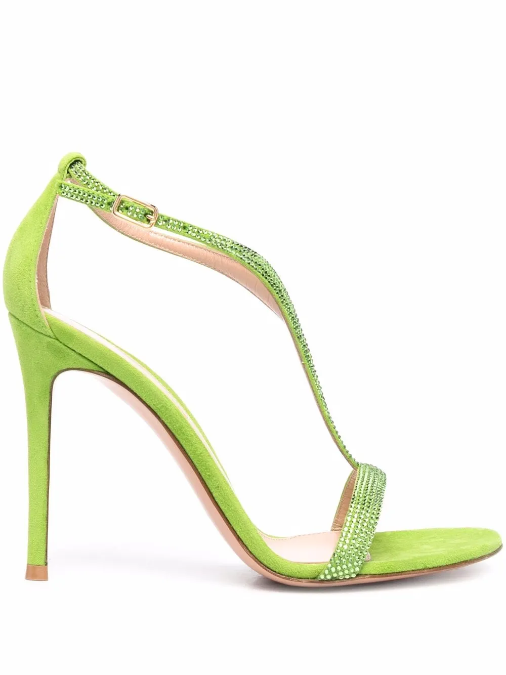 

Gianvito Rossi sandalias con apliques de cristal - Verde