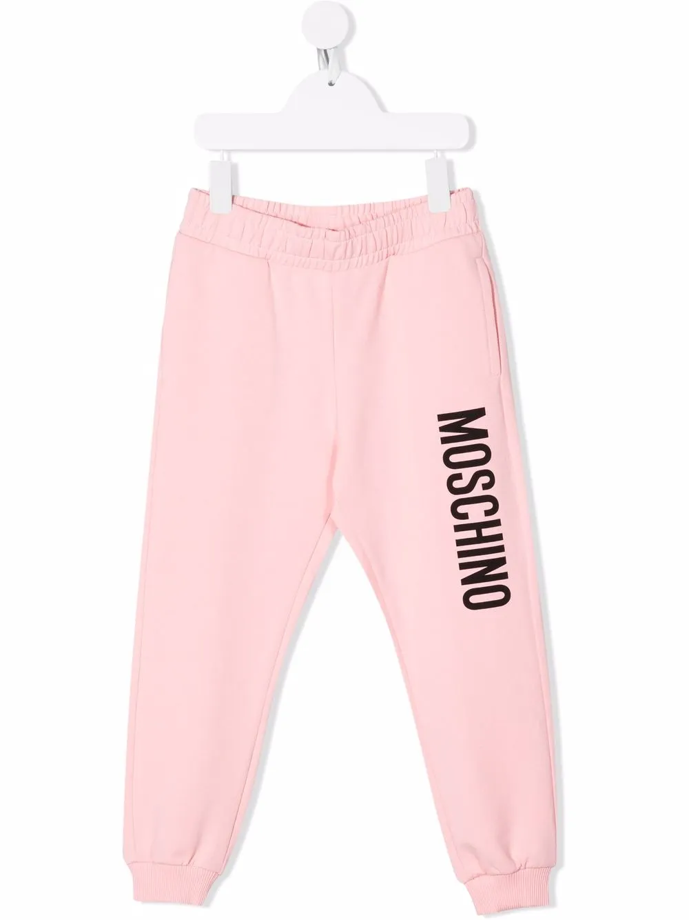 

Moschino Kids logo-print track pants - Pink