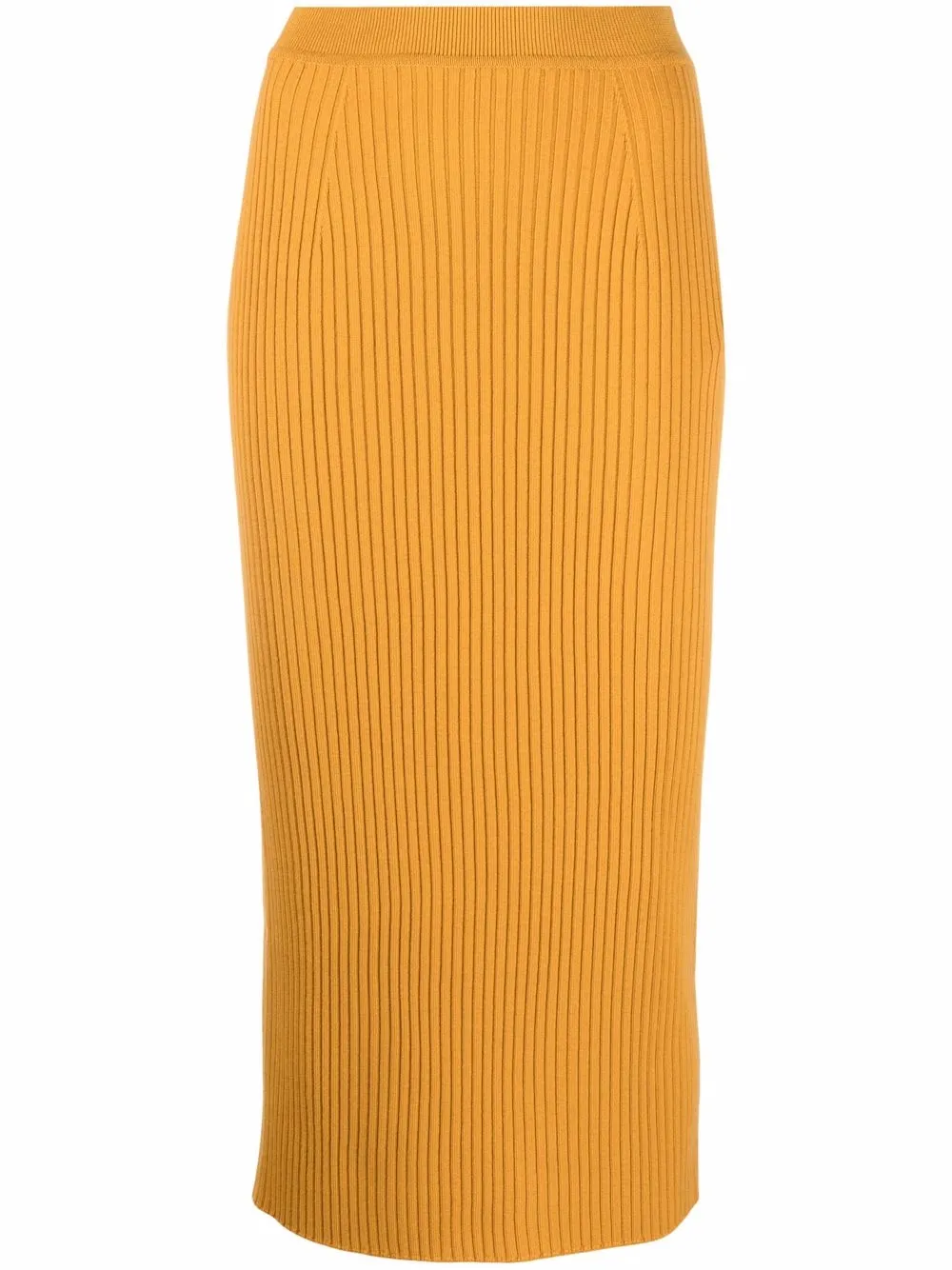 

Chloé falda midi de canalé - Amarillo