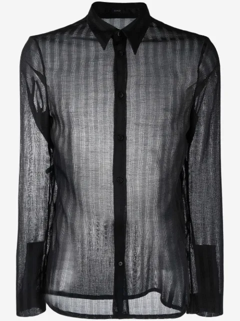 SAPIO semi sheer-design shirt