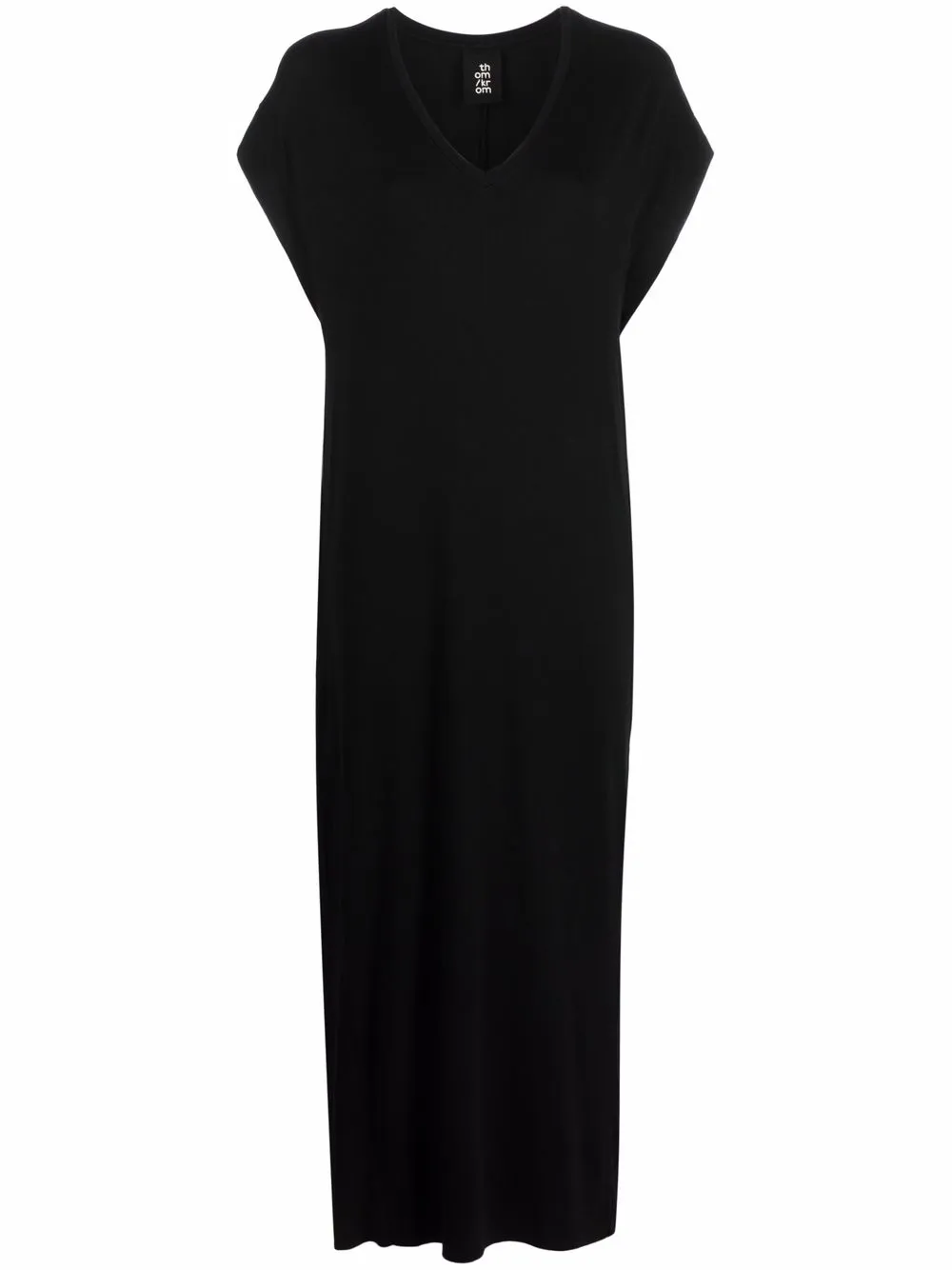 

Thom Krom vestido suelto con cuello en V - Negro