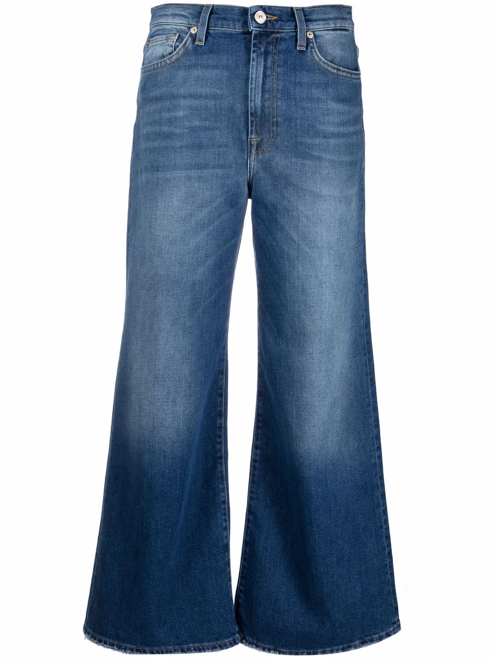 7 For All Mankind The Cropped Jo Raindrop Jeans - Farfetch