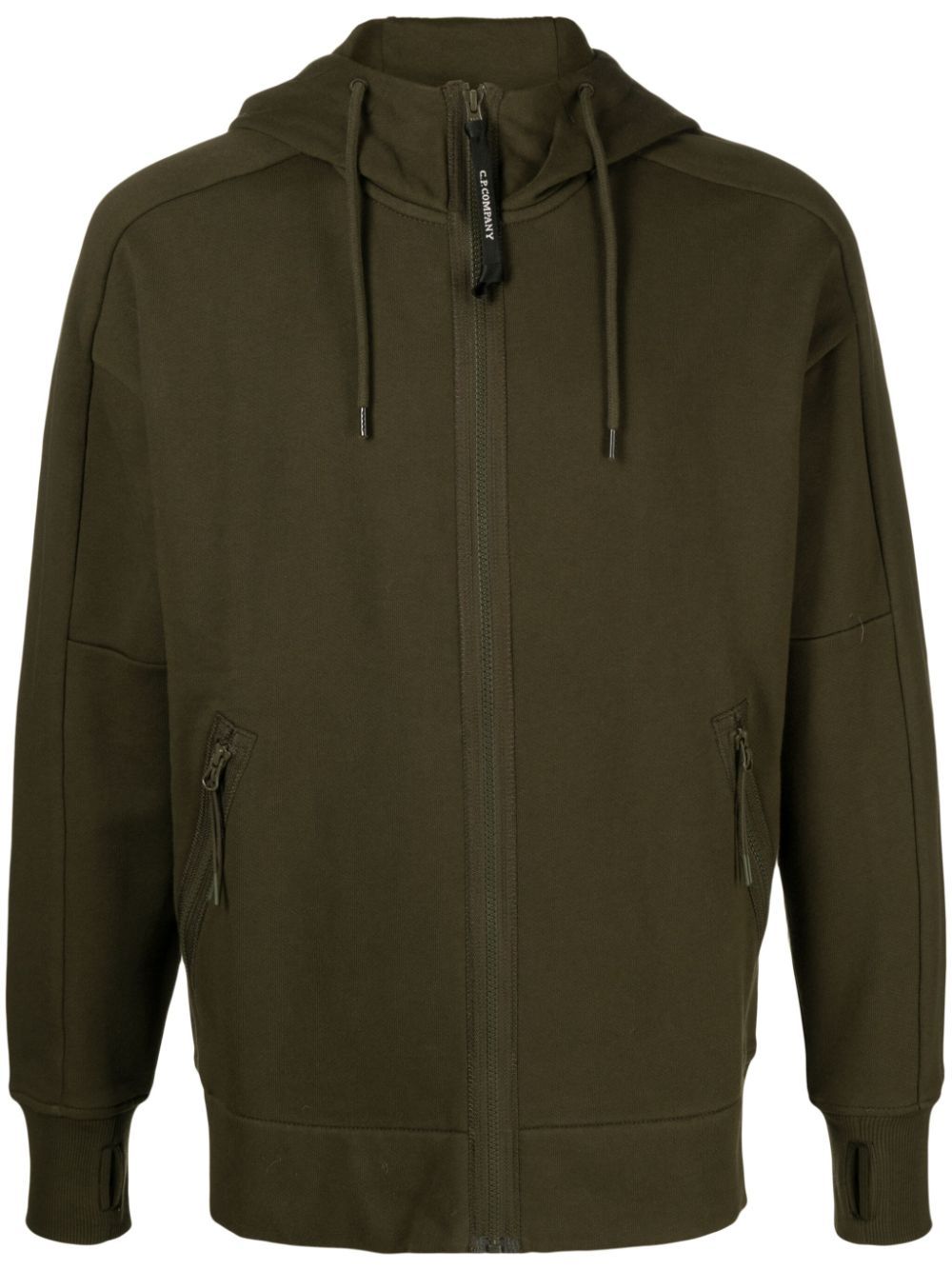 Cp company full zip hooded goggle sweatshirt hotsell