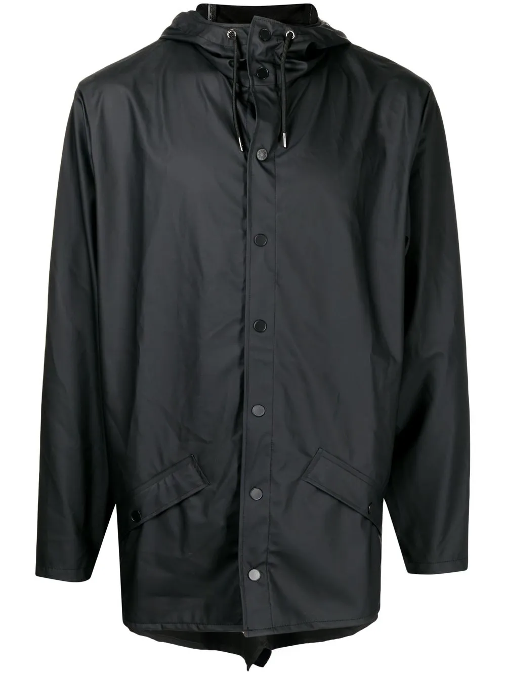 

Rains zip-up hooded jacket - Black