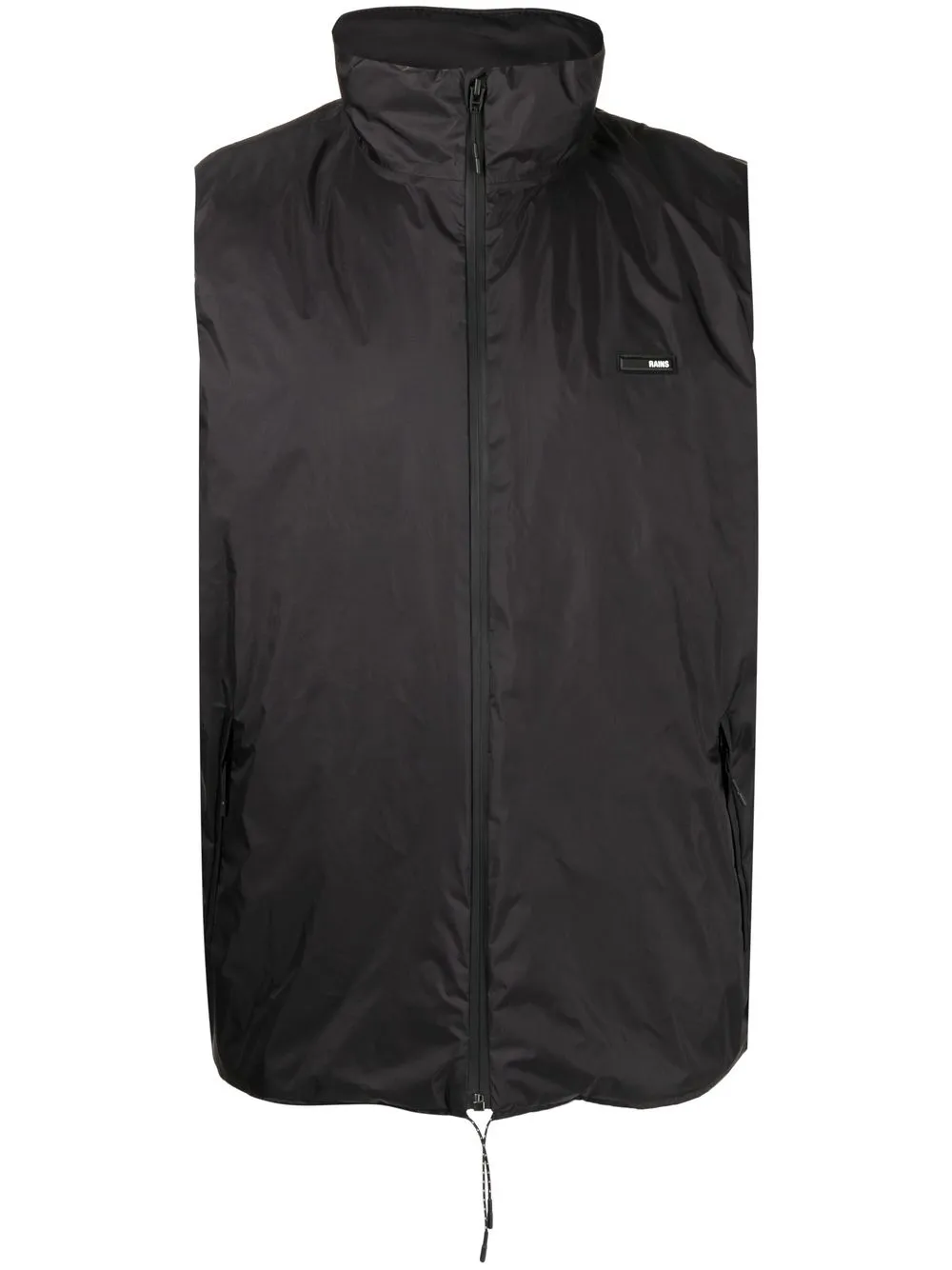 

Rains logo-patch padded gilet - Black