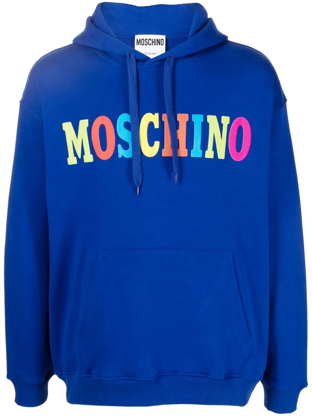 

Moschino logo-print organic cotton hoodie - Blue