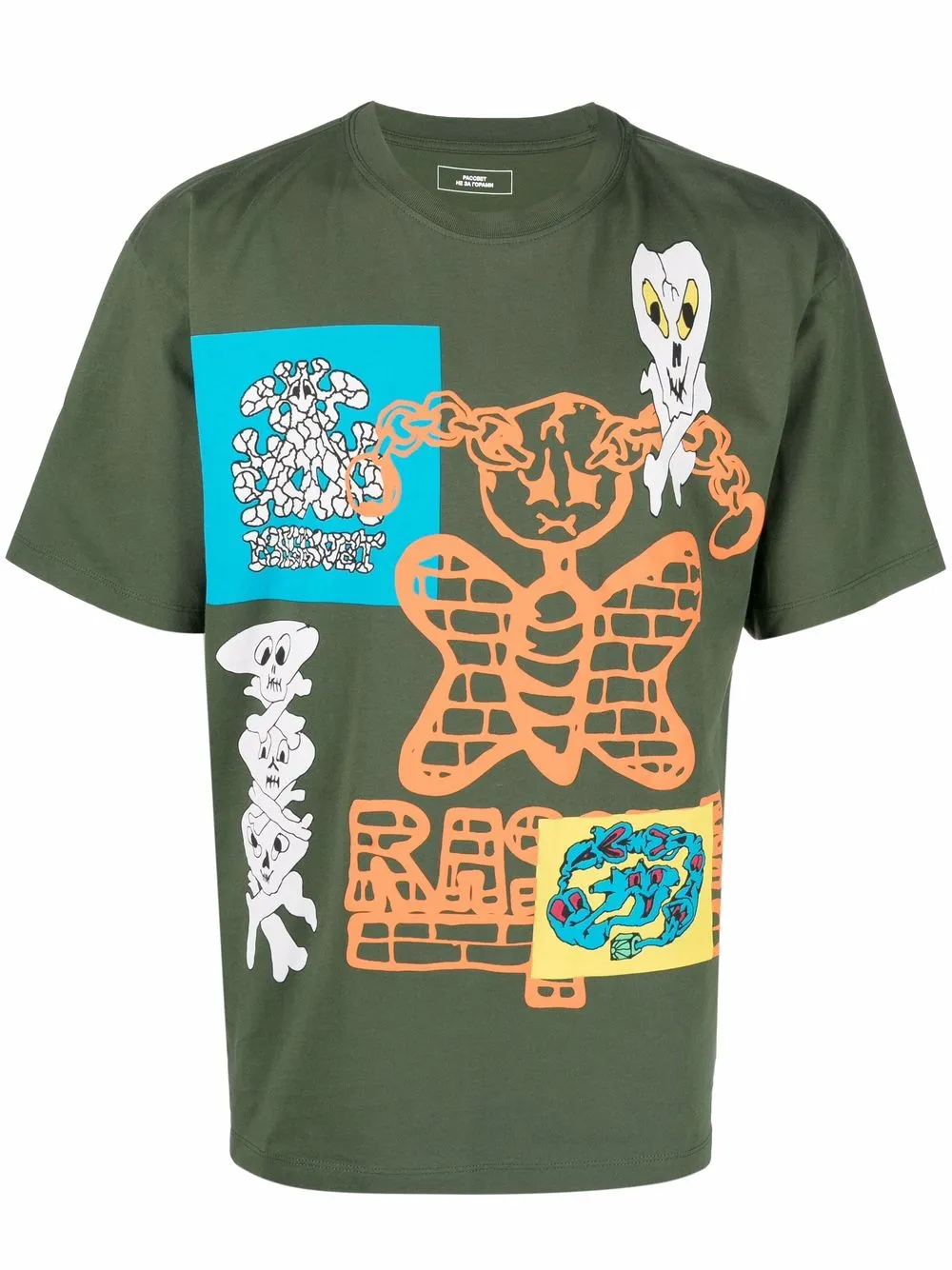 

PACCBET mix-print cotton T-shirt - Green