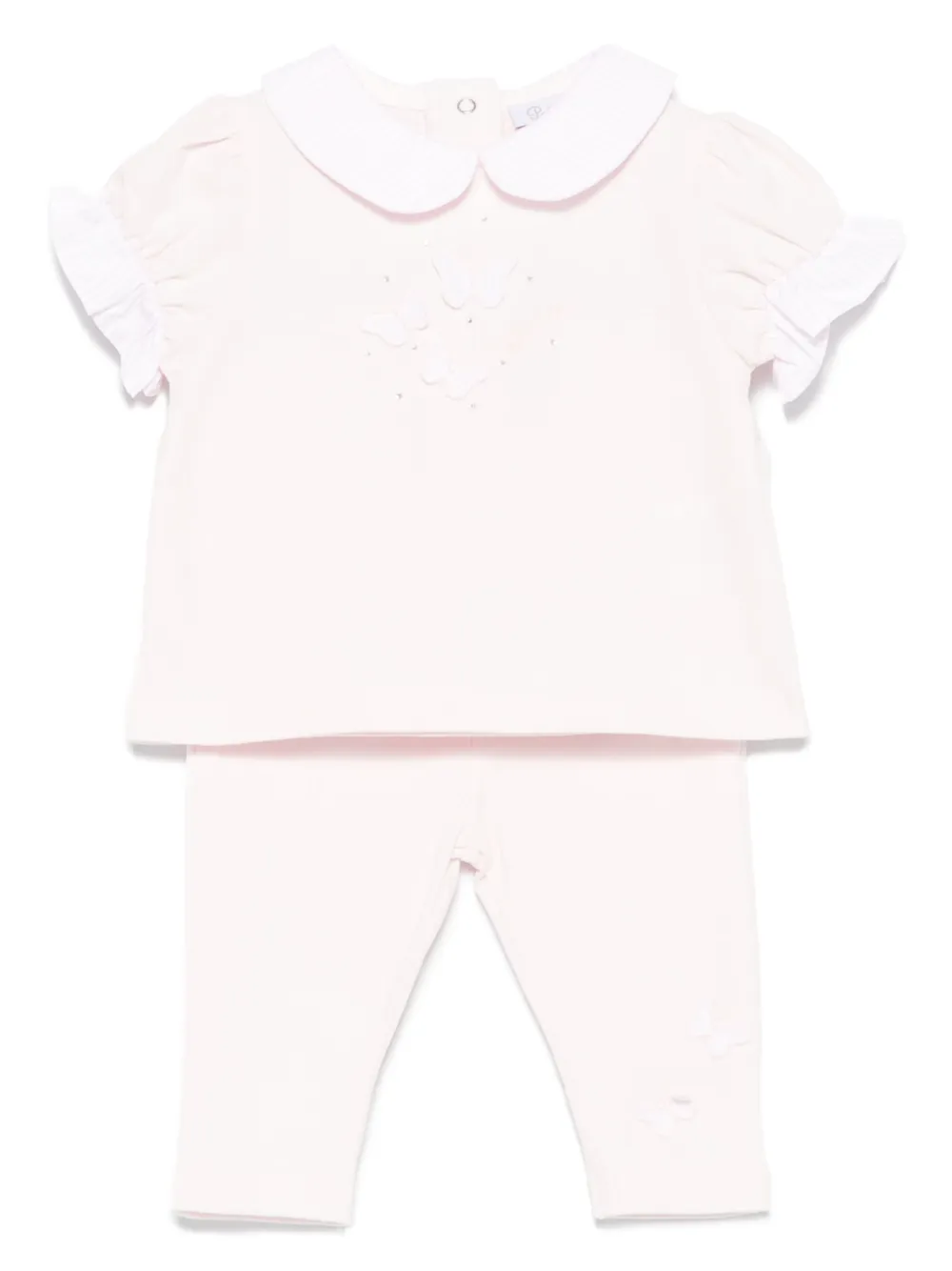 Patachou butterfly-appliqué trousers set | Pink | Image 1