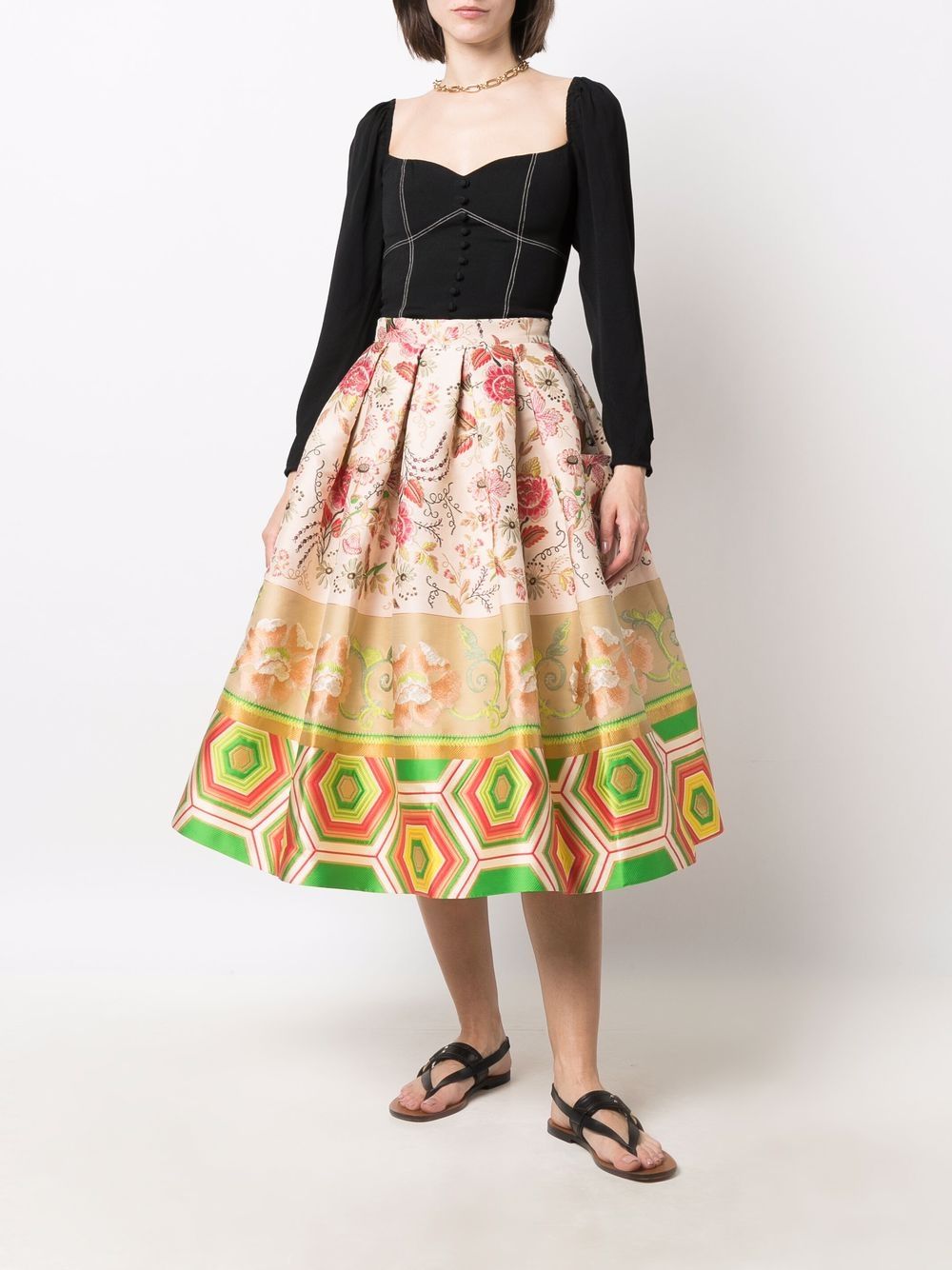 Pierre-Louis Mascia high-waist floral-embroidered Skirt - Farfetch