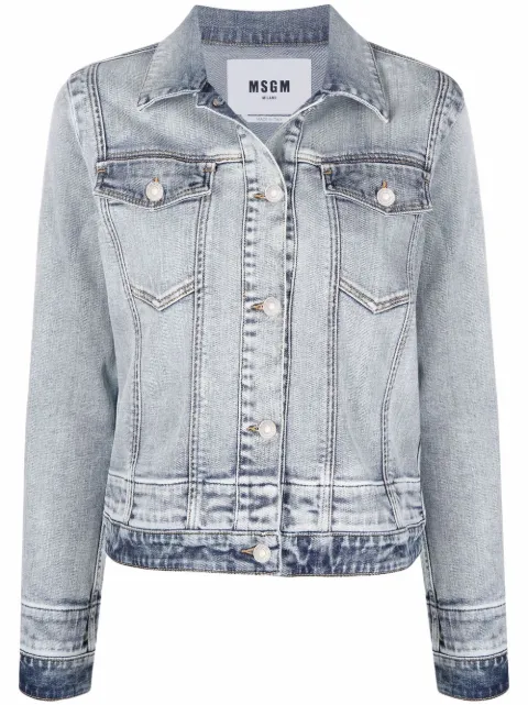 MSGM logo-print Denim Jacket - Farfetch
