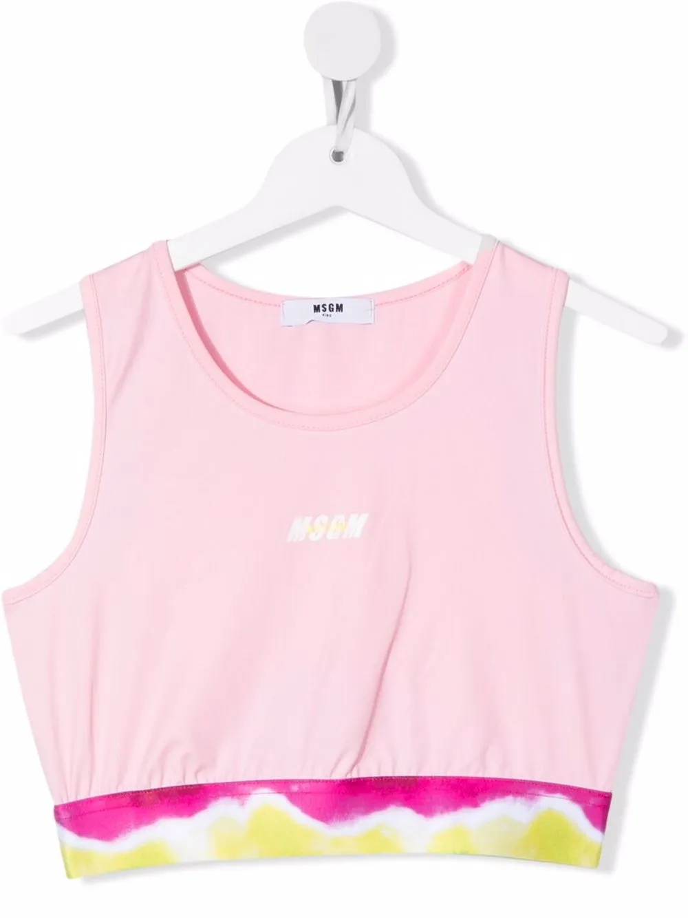 

MSGM Kids top corto con motivo tie-dye - Rosado