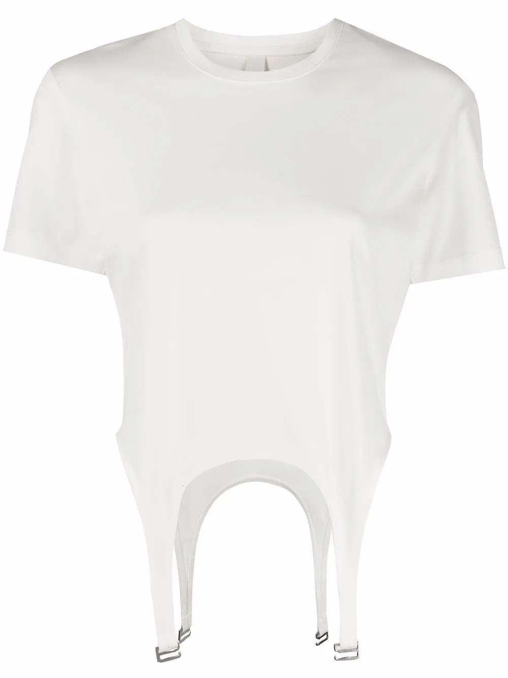 

Dion Lee garter-detailed cotton T-shirt - White