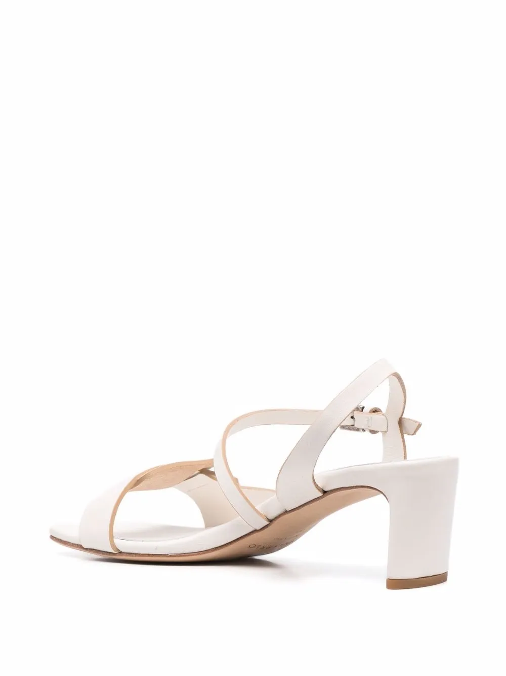 Del Carlo strap-fastening detail sandals White