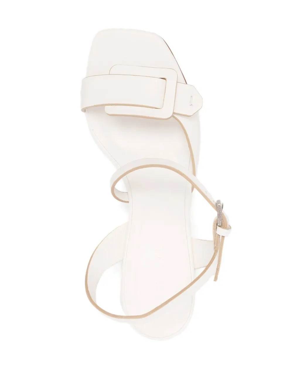 Del Carlo strap-fastening detail sandals White