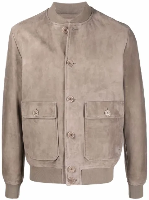 Salvatore Santoro suede bomber jacket