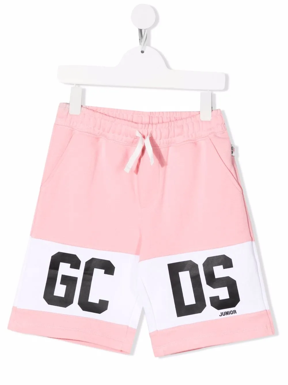 

Gcds Kids logo-stripe track shorts - Pink