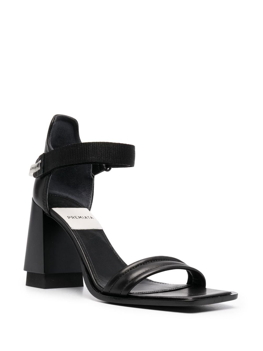Shop Premiata Touch-strap 95mm Block-heel Sandals In Black