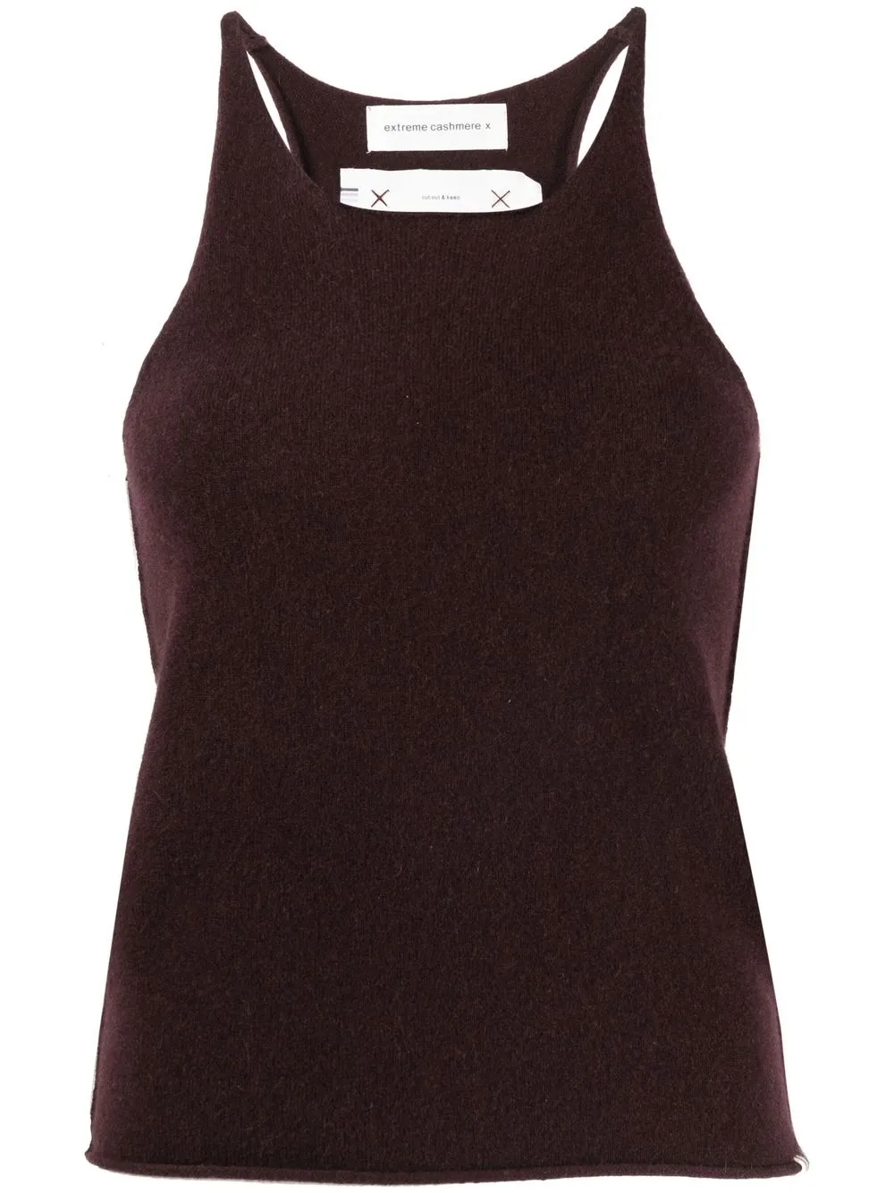 

extreme cashmere knitted cashmere tank top - Brown