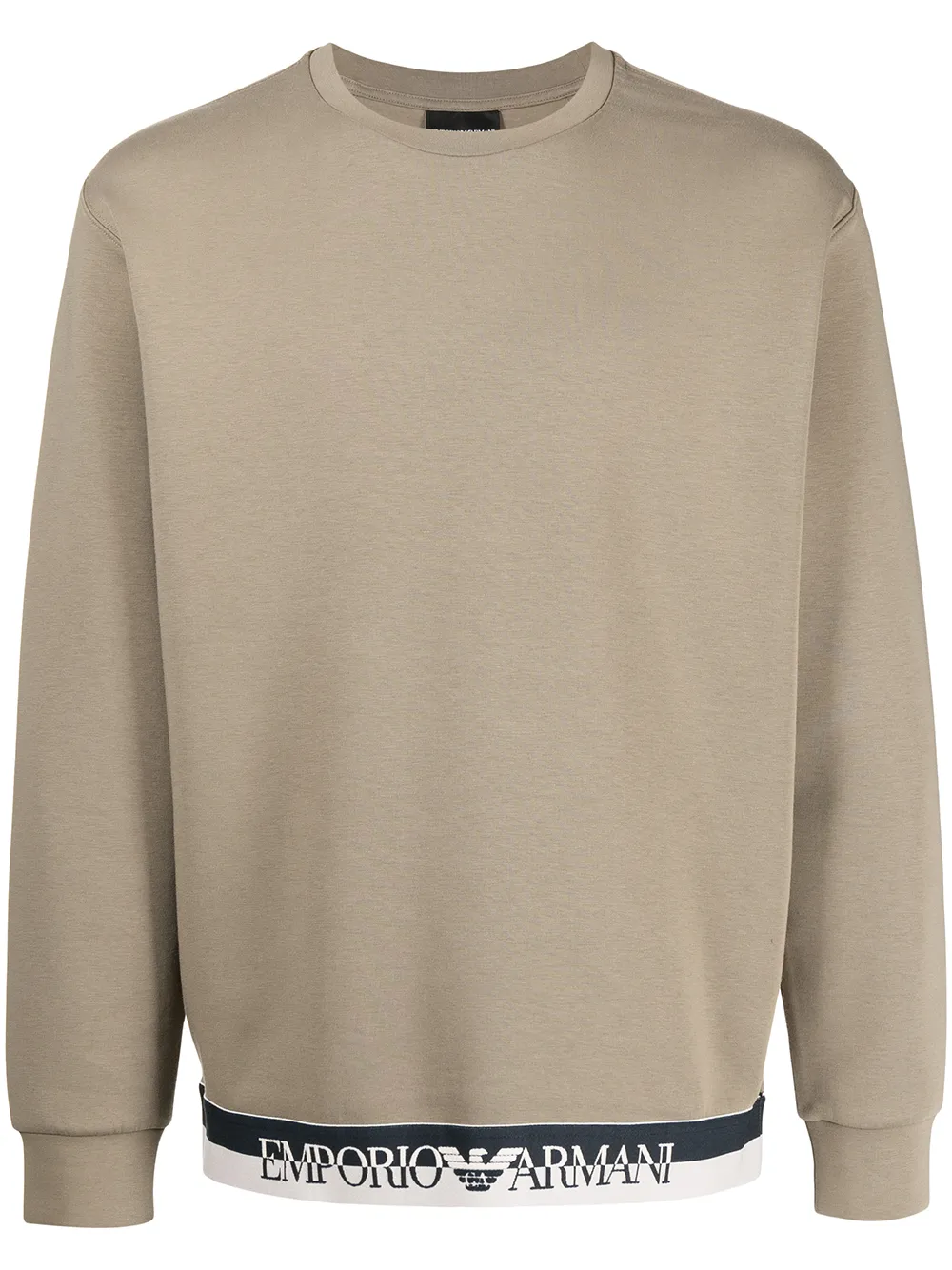 

Emporio Armani sudadera con logo estampado - Marrón
