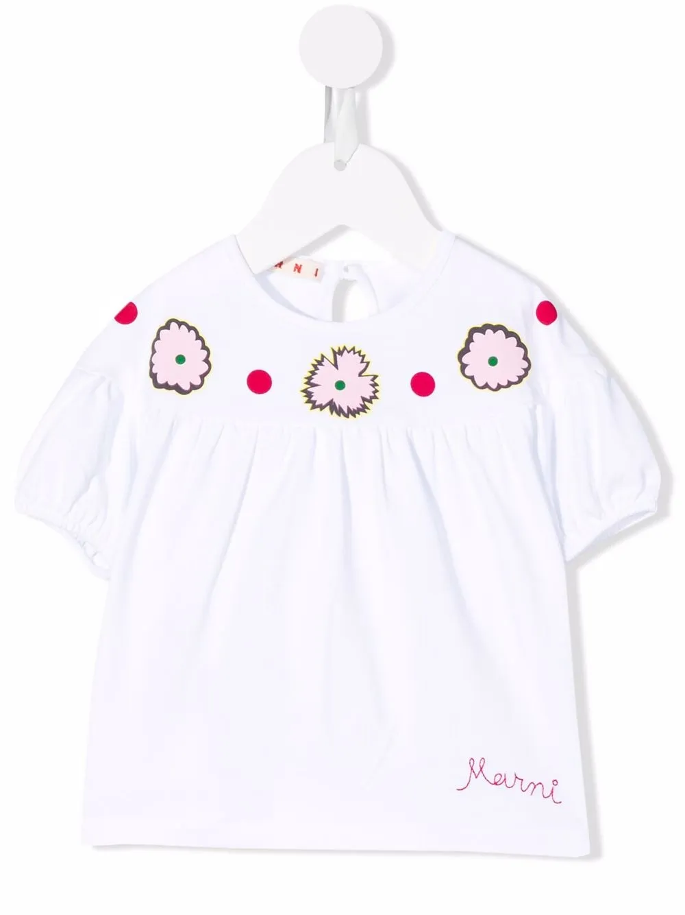 

Marni Kids playera con estampado floral - Blanco