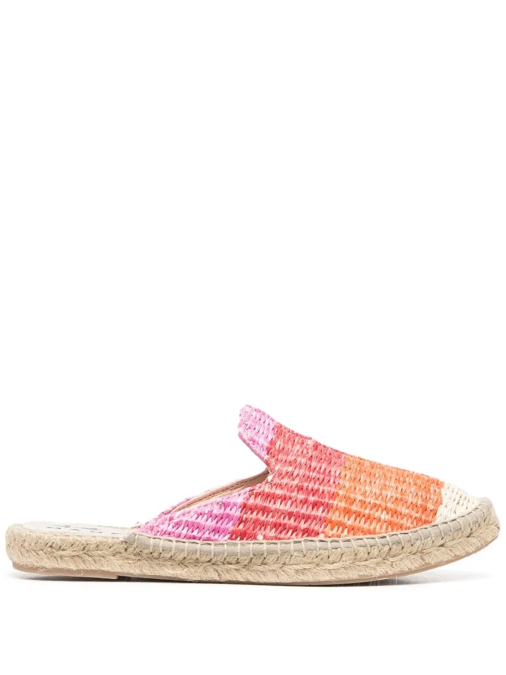 

Manebi stripe woven raffia espadrilles - Pink