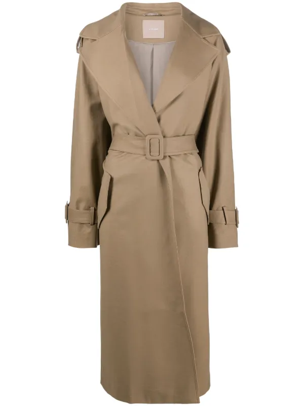 tie sleeve trench coat