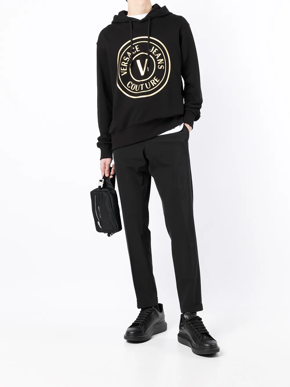 Versace Jeans Couture Classic Logo Hoodie Farfetch Versace Jeans Couture Classic Logo Hoodie Farfetch