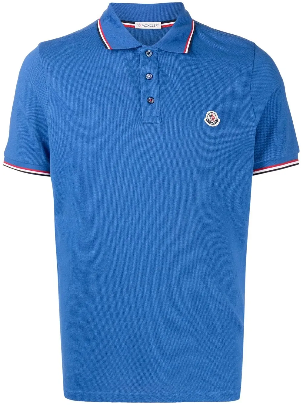 

Moncler logo-patch polo shirt - Blue