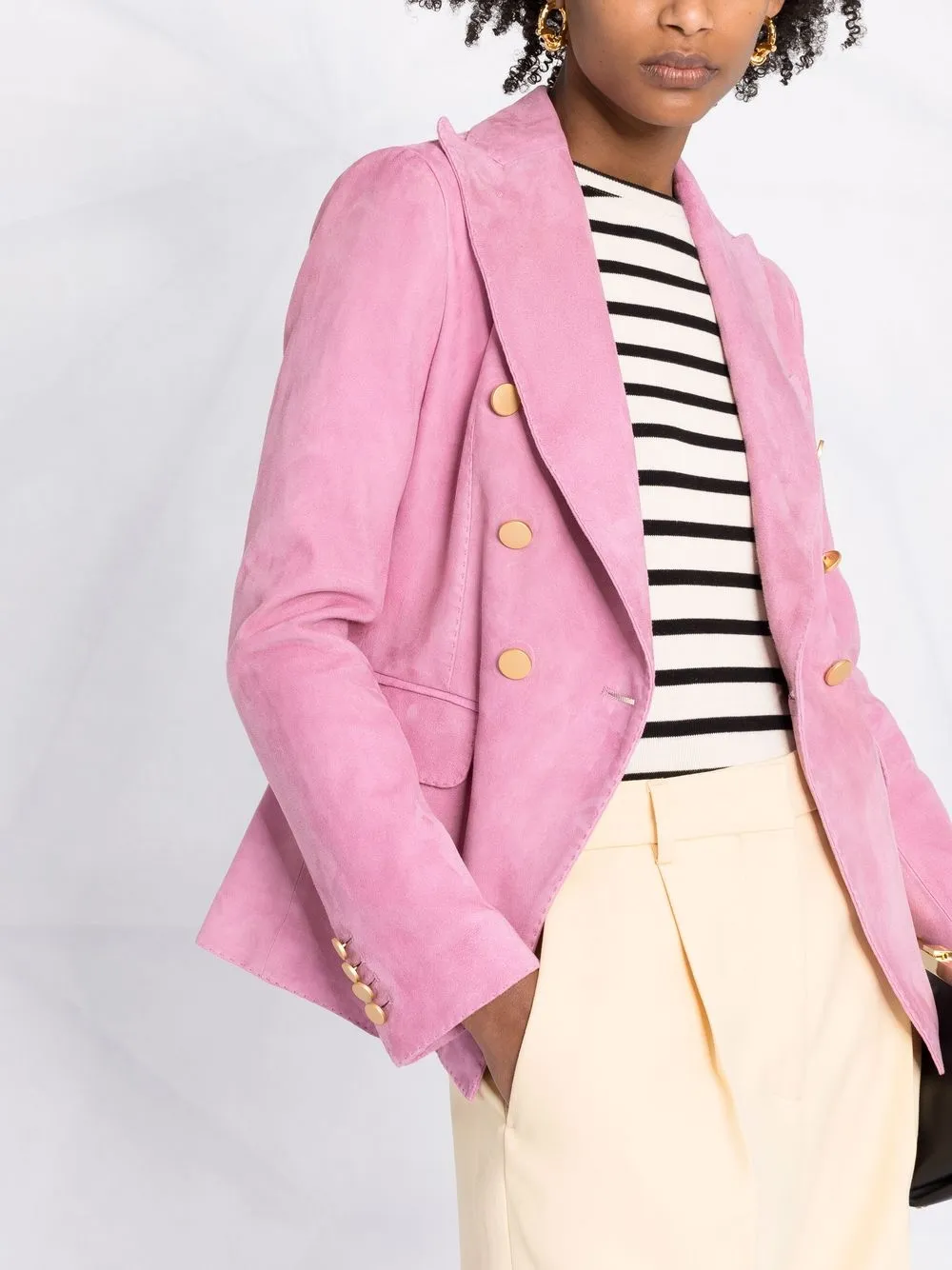 Tagliatore Blazer met dubbele rij knopen Roze