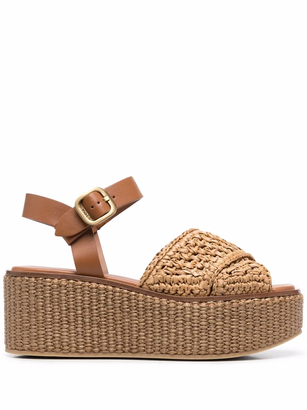 

Tod's sandalias de cuña - Marrón