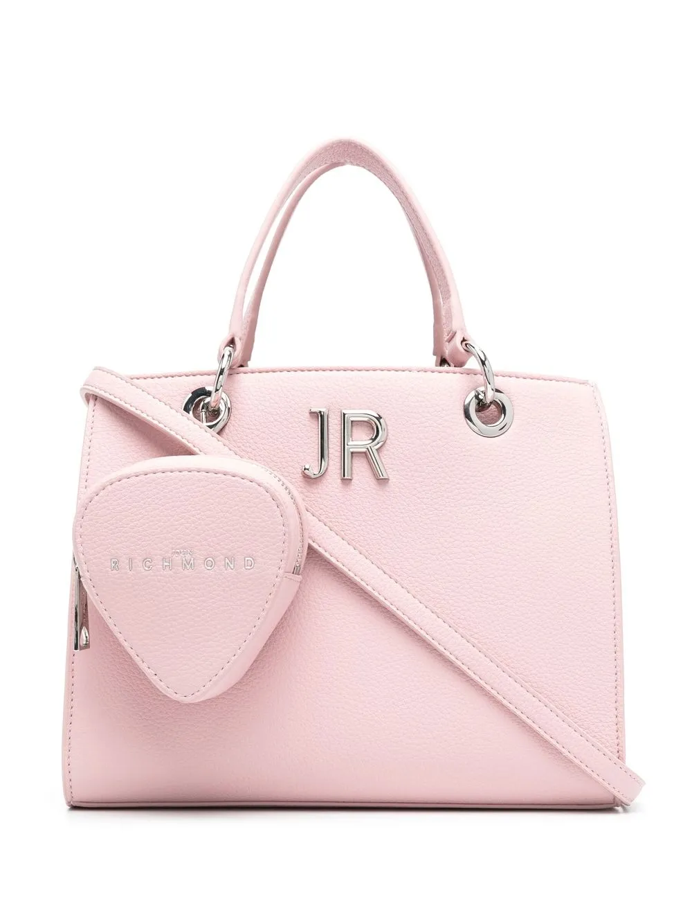 

John Richmond tote con placa del logo - Rosado
