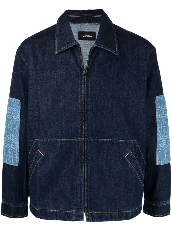 PACCBET elbow-patch Denim Jacket - Farfetch