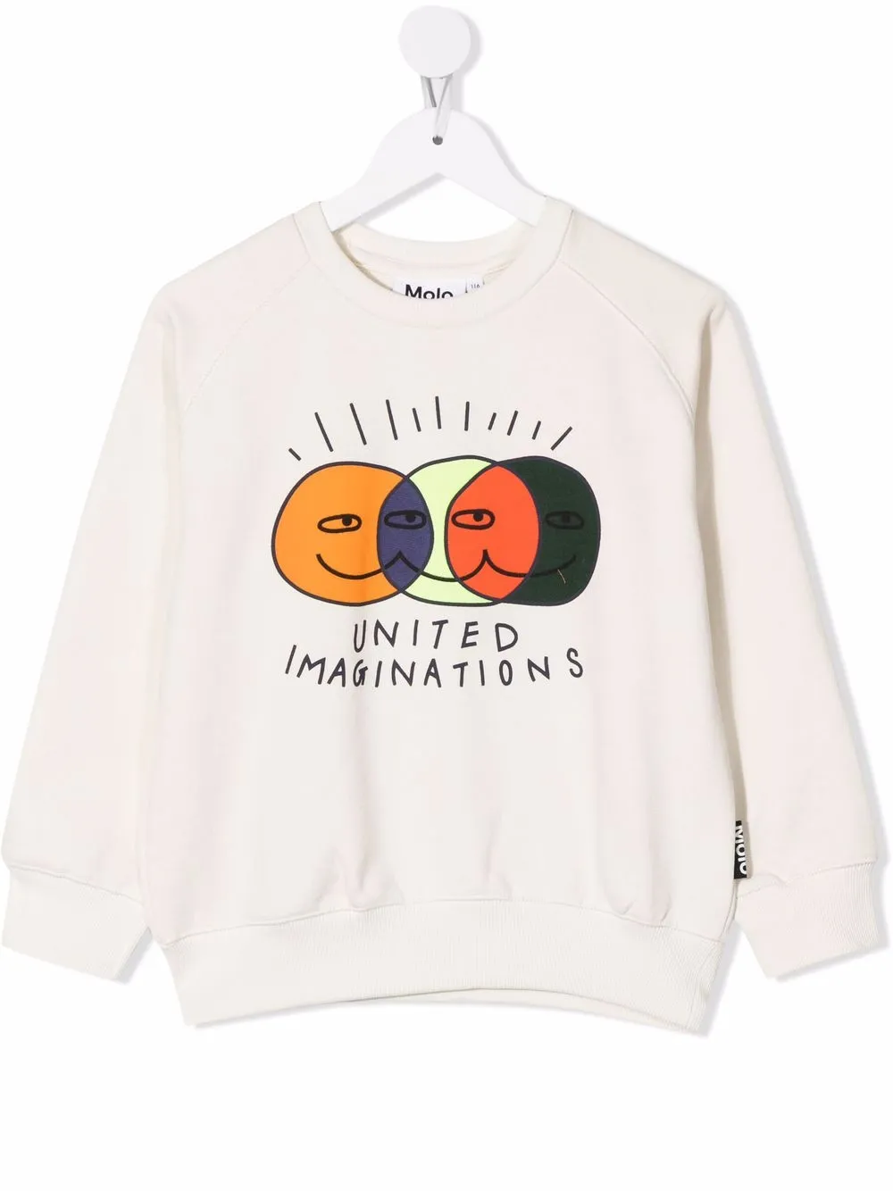 

Molo graphic-print organic-cotton sweatshirt - Neutrals