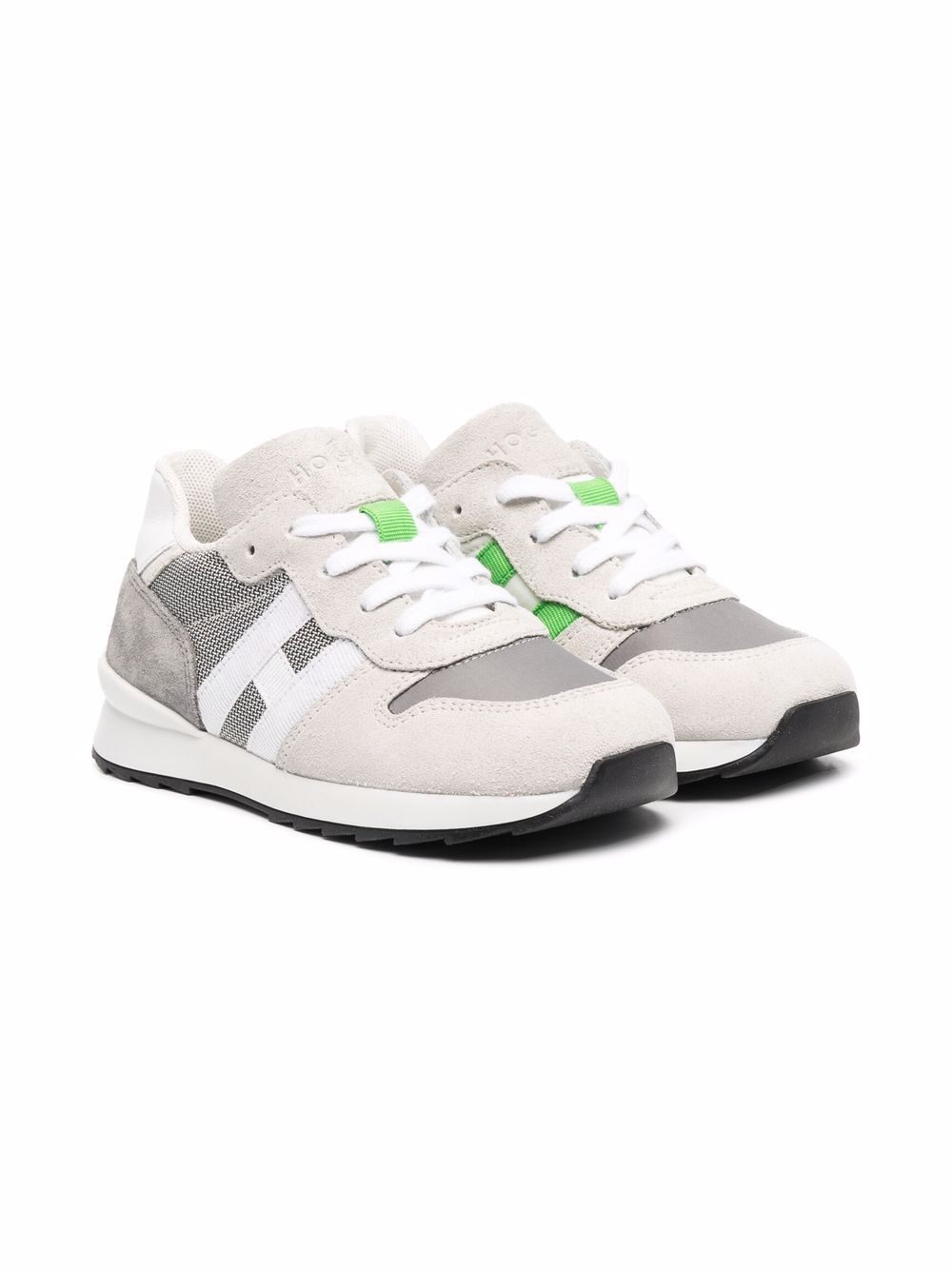 

Hogan Kids tenis con diseño color block - Gris