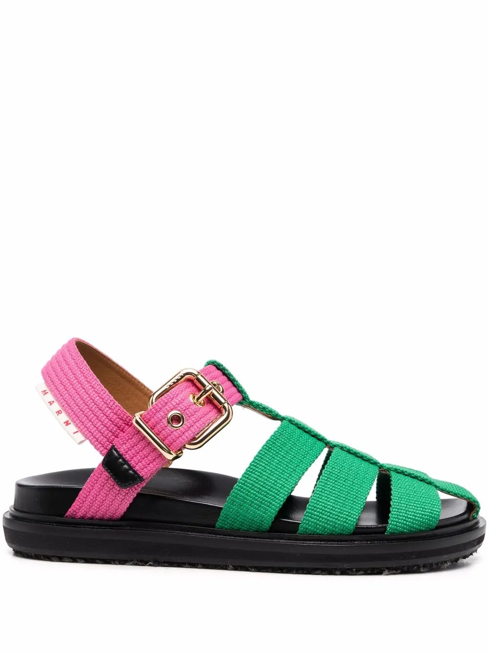 

Marni sandalias con diseño enrejado - Verde