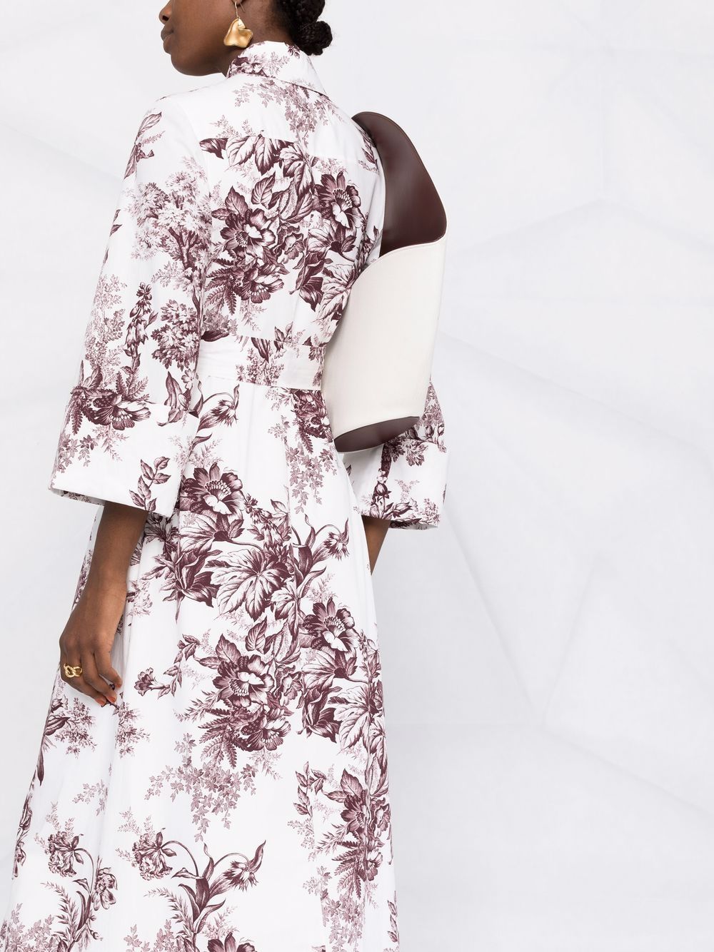 фото Erdem ethel floral-print maxi shirt dress