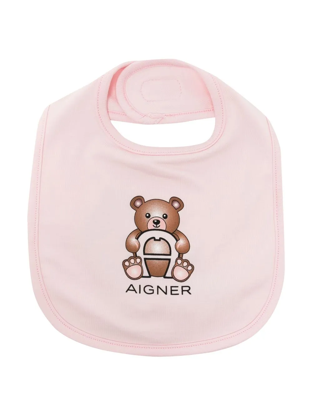 

Aigner Kids teddy-logo print bib - Pink