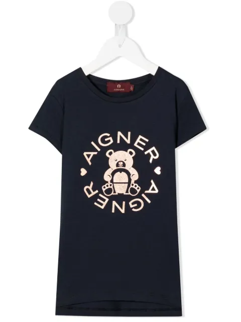 Aigner Kids camiseta con logo estampado