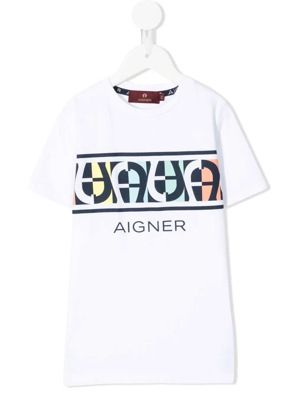 

Aigner Kids logo-print T-shirt - White