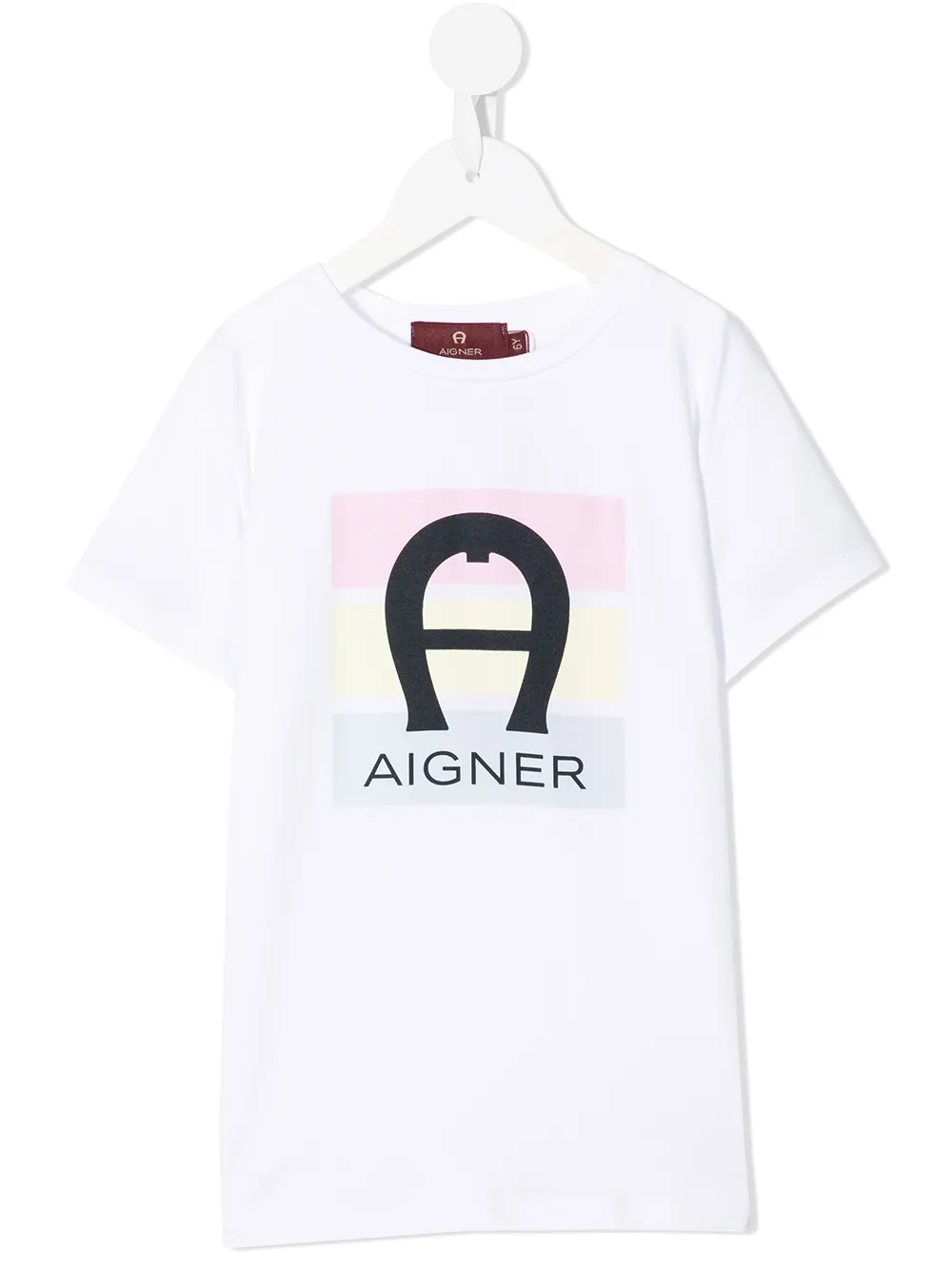 

Aigner Kids playera con logo estampado - Blanco